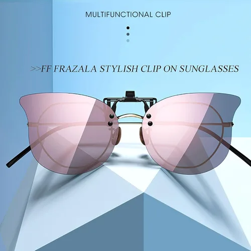 Vista 9 de Gafas de sol polarizadas con clip de ojo de gato, antirreflejos, protección UV, gafas de sol de gran tamaño sobre gafas graduadas