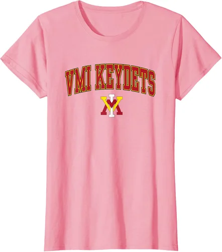 Vista 11 de Camiseta con licencia oficial de VMI Keydets Arch Over, Blanco