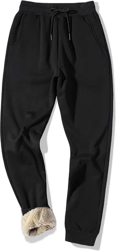 Vista 15 de MACHLAB Pantalones deportivos térmicos de forro polar para hombre, pantalones de chándal gruesos y cálidos para invierno