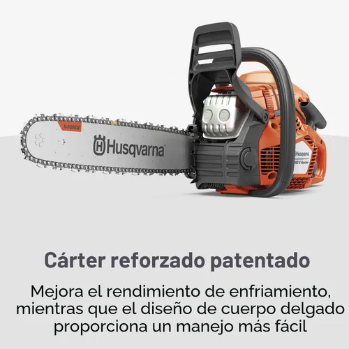 Vista 9 de Husqvarna Motosierra de gas 450S Rancher de 50.2 cc 3.2 HP, motor X-Torq de 2 ciclos, motosierra de 20 pulgadas con engrasador automático, para poda