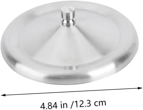 Vista 4 de Cabilock Tapa de taza de acero inoxidable de 4.8 pulgadas, resistente a fugas, para café, té, tapa portátil de retención de calor, para uso en casa