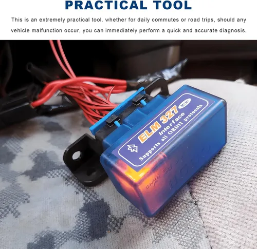 Vista 6 de ELM327 OBDⅡ - Escáner de diagnóstico automático para coche, detector de fallos de la herramienta de escaneo Bluetooth automático, mini lector