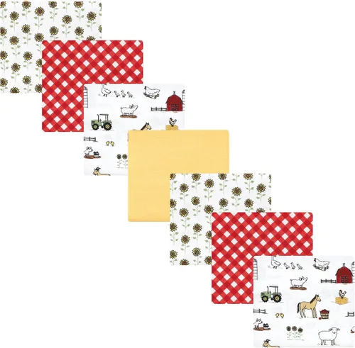 Vista 121 de Hudson Baby Unisex Baby Cotton Flannel Receiving Blankets Bundle, Neutral Woodland Pals, One Size (Pack of 2)