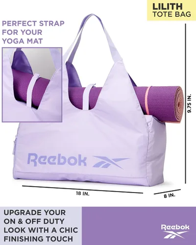 Vista 2 de Reebok Bolso de mano para mujer, bolso de hombro para gimnasio, casual, para niños, adolescentes y adultos