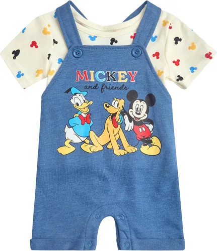 Vista 12 de Disney Conjunto de pantalones cortos para bebé, 2 piezas de Spiderman Mickey Mouse Cars Winnie the Pooh, conjunto corto de camisa corta (0-3M-24M)