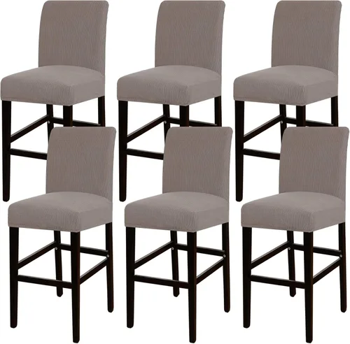 Vista 13 de Funda elástica para taburete de bar, taburete de mostrador, funda para silla de pub para comedor, cafetería, funda protectora para taburetes de bar