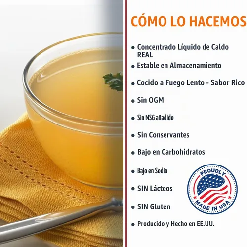 Vista 4 de SAVORY CHOICE Concentrado de caldo de pollo reducido en sodio, 15 sobres (9.6g) - Concentrado de caldo sin gluten, sin lácteos