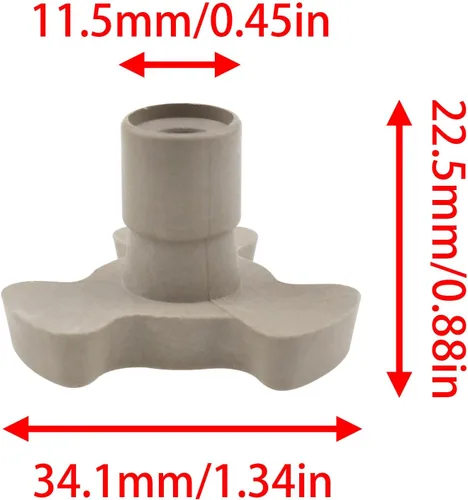 Vista 4 de Acoplador de plato giratorio para horno microondas Piezas de horno de microondas Soporte de guía de rodillo giratorio de microondas Acoplador