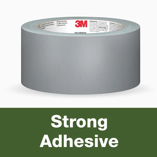 Vista 6 de 3M Cinta adhesiva básica, 1.88 pulgadas x 55 yardas, 1 rollo, Cintas adhesivas plateadas de desgarro manual para reparaciones temporales, uso