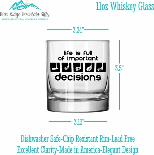Vista 2 de Blue Ridge Mountain Gifts Vaso de whisky de golf para el Día del Padre, vasos de whisky de golf, vasos de whisky, regalos únicos de golf