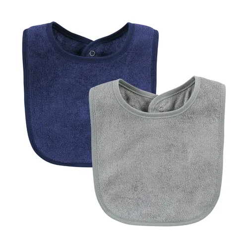 Vista 6 de Hudson Baby Babero unisex de rayón de bambú para bebé con forro impermeable, 10 unidades, azul verde azulado, talla única