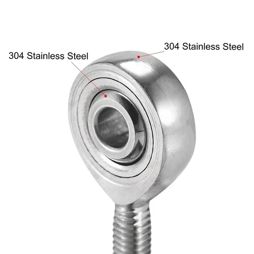 Vista 4 de uxcell SSA6T/K Rod End Bearing 6mm Bore Stainless Steel M6x1 Male Thread Right Hand