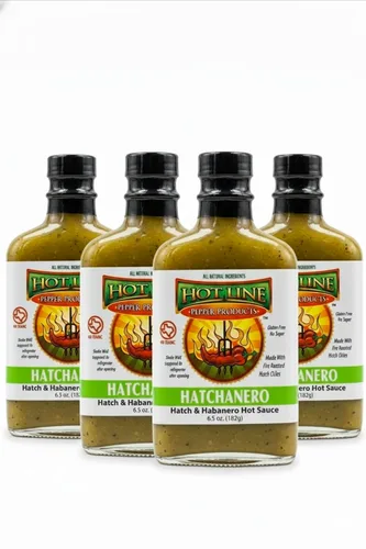 Vista 4 de HOT LINE PEPPER PRODUCTS Salsas picantes gourmet (2) Evil Ooze, 2) Fantasma, 4 unidades)
