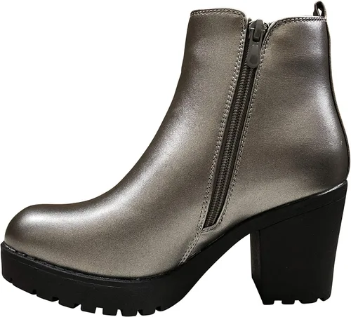 Vista 4 de Club-01 - Botines con tacón para mujer, fácil de poner., 9