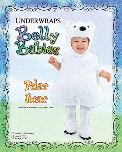 Vista 3 de Underwraps Disfraz de oso polar para bebés