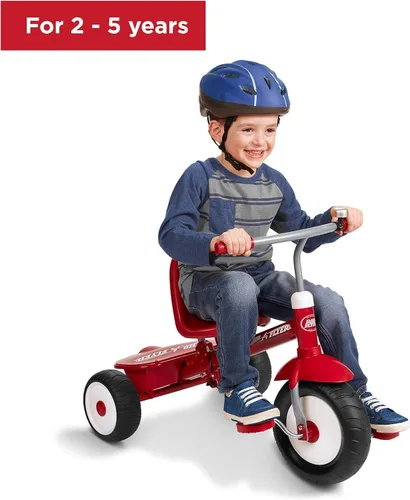 Vista 11 de Radio Flyer Deluxe Steer & Stroll Trike, Sencillo, rojo, Rojo