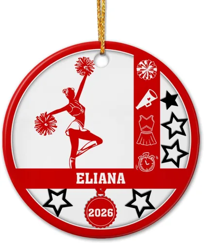 Vista 20 de Adorno de cerámica para jugador de bádminton, regalo para hombres y mujeres, adorno de cerámica personalizado para Navidad 2025, adorno para amantes