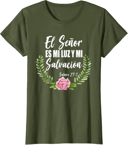 Vista 9 de El Señor Es Mi Luz - Camiseta de la Biblia Cristiana Española Negro