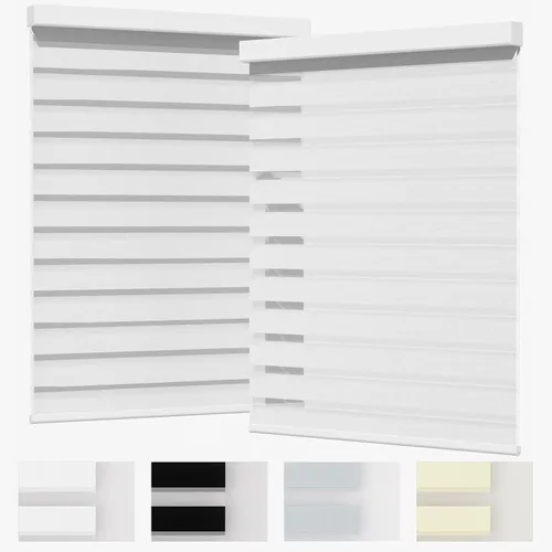 Vista 14 de MYshade Persianas enrollables de cebra opacas (85 %) con cordón para ventanas interiores, persianas de doble capa beige para dormitorio, baño, sala