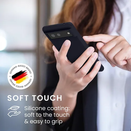 Vista 4 de kwmobile Funda Compatible con Google Pixel 6 - Funda de teléfono de silicona de TPU con acabado suave - Océano Profundo