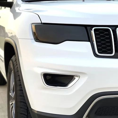 Vista 4 de SlickMod Vinilo PreCortado Tinta de Humo para Faro y Antiniebla de Jeep Grand Cherokee 2014-2021 (1. Faro, 20 por ciento de Humo Oscuro)