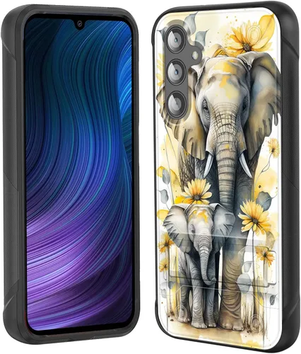 Vista 23 de Funda para Galaxy S24 Plus con soporte, doble capa híbrida de policarbonato duro y silicona suave, resistente a prueba de golpes, funda protectora
