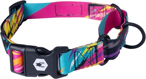 Vista 29 de Wolfgang - Collar de perro Martingala resistente con hebilla de nailon de liberación rápida para caminar y entrenar, estampado BrookTrout, grande