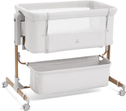 Vista 11 de Cuna de bebé 3 en 1, cuna con balanceo, cuna para el costado de la cama, 6 alturas ajustables, cuna para el costado de la cama, cuna para el costado