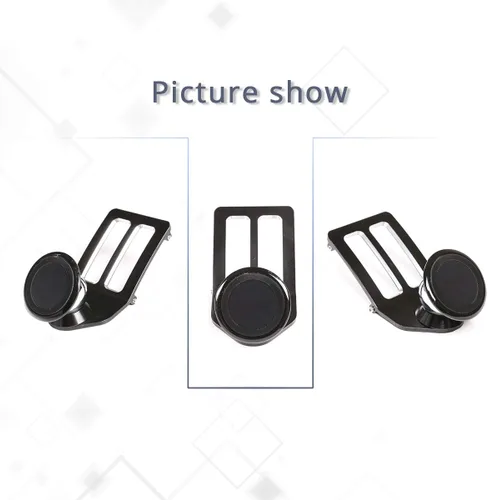 Vista 7 de Soporte para teléfono móvil de aleación de aluminio negro en la rejilla central del aire del automóvil, accesorios para Mercedes Benz Clase C W204