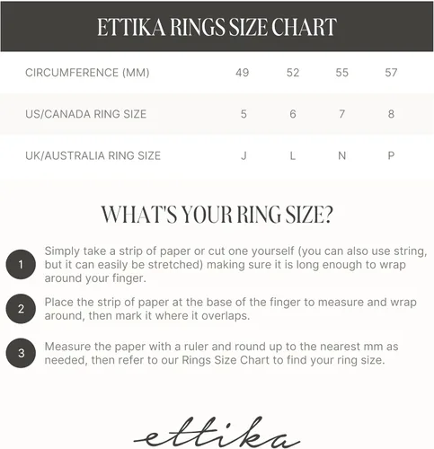 Vista 5 de Ettika Juego de anillos chapados en oro de 18 quilates para mujer. Delicado juego de anillos ajustables de cristal de margarita. Joyería y accesorio