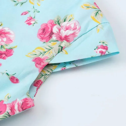 Vista 3 de Vestido de noche para niñas, estilo vintage de los años 50, con estampado de lunares, floral, rockabilly para fiesta de graduación, vestido de té