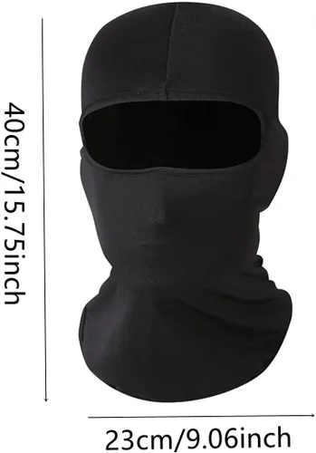 Vista 4 de Pasamontañas fino, máscara de cara completa, resistente al viento, protección solar UV, capucha para mujeres y hombres