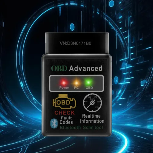 Vista 2 de OBD2 Herramienta de escaneo de diagnóstico de automóvil - Lector de fallas del motor, datos en vivo, soporte para iOS y Android, automoción, voltaje