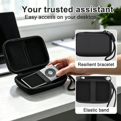 Vista 5 de Leayjeen Funda rígida EVA para reproductor de MP3 MP4 Innioasis, color negro