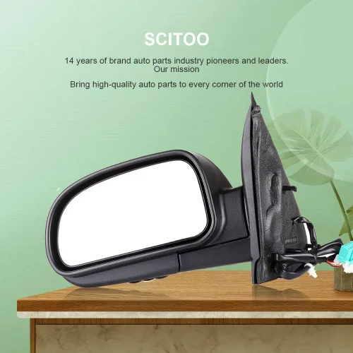 Vista 6 de SCITOO Espejo retrovisor lateral para el lado del conductor compatible con Chevy Trailblazer 2002-2009, 2002-2006 para GMC Envoy, plegado manual