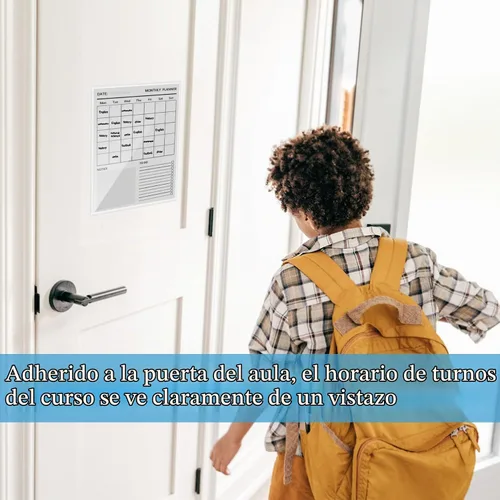 Vista 6 de 100 bolsillos autoadhesivos para exhibición, fundas de papel de 8.5 x 11 pulgadas para comunicación de pared y puerta, protectores de hojas
