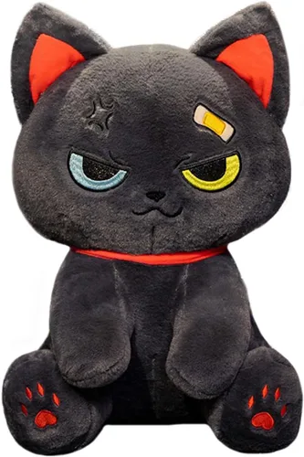 Vista 11 de ELAINREN Oso de peluche morado gótico, animales de peluche espeluznantes de Halloween Oso de peluche de decoración de regalo/30 cm