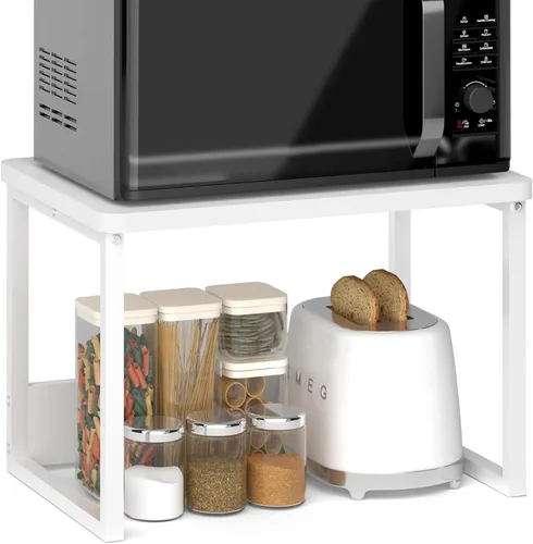 Vista 10 de MARTY Organizador de Encimera de Cocina Estante de Gabinete, 17x12.4 Estantes Grandes para Especias Estante de Encimera Soporte para Microondas