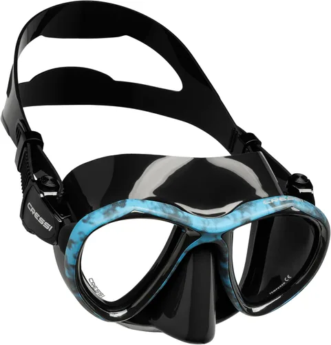 Vista 9 de Fotógrafo de buceo libre adulto máscara de bajo volumen con falda de silicona - Metis de Cressi: calidad desde 1946 Cazador marrón