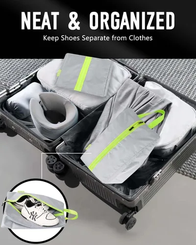 Vista 7 de Bolsas de zapatos a prueba de olores para viajes, bolsa de fútbol, a prueba de olores, con tela de carbono activo, absorben olores y resistentes al