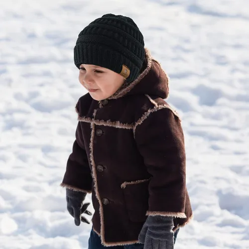 Vista 5 de Durio - Suave y cálido gorro tejido de punto para bebés Gorros de invierno para niños y niñas