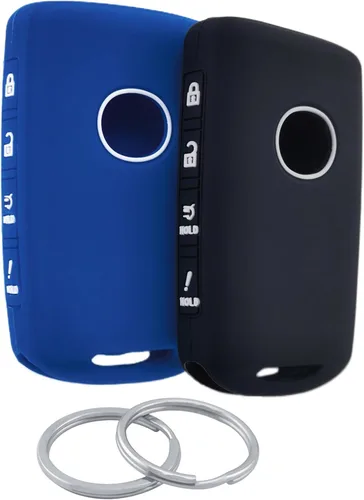 Vista 12 de 2 piezas 4 botones Funda de llave inteligente de silicona Compatible con 2023 2022 2021 2020 2019 Mazda 3 6 CX-30 CX-5 CX-9 CX-50 (Negro)