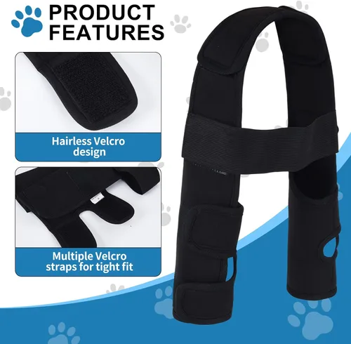 Vista 2 de Protector de codo para perro, coderas de perro para pierna delantera para alivio elástico de tumores de efusión, callos, edema, displasia, úlceras