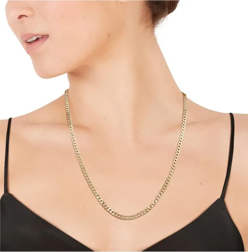 Vista 2 de Nautica Men's Chain Gold Tone Miami Cuban Flat Link Curb Chain Necklace for Women