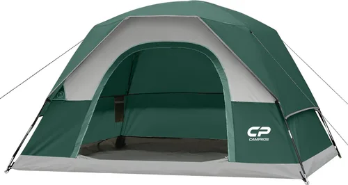 Vista 20 de CAMPROS CP Camping Tent 2/4/6 Person, Waterproof Windproof Double Layer Dome Tent, Easy Setup with Large Mesh Windows & Wide Door for Outdoor