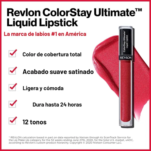 Vista 3 de Lápiz labial líquido Revlon ColorStay Ultimate, Iconic Iris