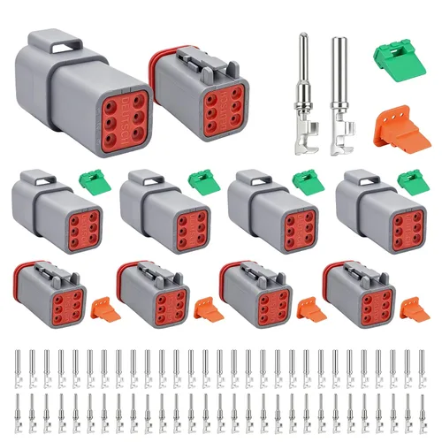 Vista 7 de Kit de conectores a granel DT, conectores de 2P, 3P, 4P, 6P, 8P y 12P, conector de cable impermeable DT de 12 pares, kit de conector de enchufe