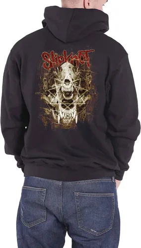 Vista 2 de Ripleys Clothing Sudadera con capucha oficial Slipknot para hombre con logotipo de dientes de calavera