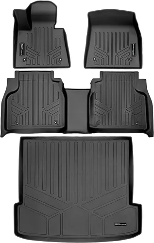 Vista 12 de SMARTLINER Juego de alfombrillas de 2 filas para todo tipo de clima, compatibles con BMW X6 40i 2020-2025