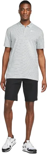 Vista 4 de Nike Polo de golf Dri-FIT Victory Stripe para hombre, Gris ahumado claro/blanco
